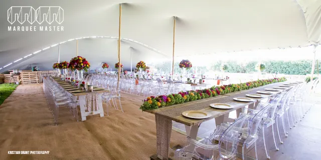 Stretch tents marquee hire photo